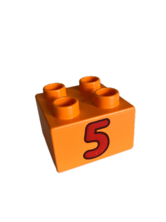 Lego® Duplo® kostka s číslem 5